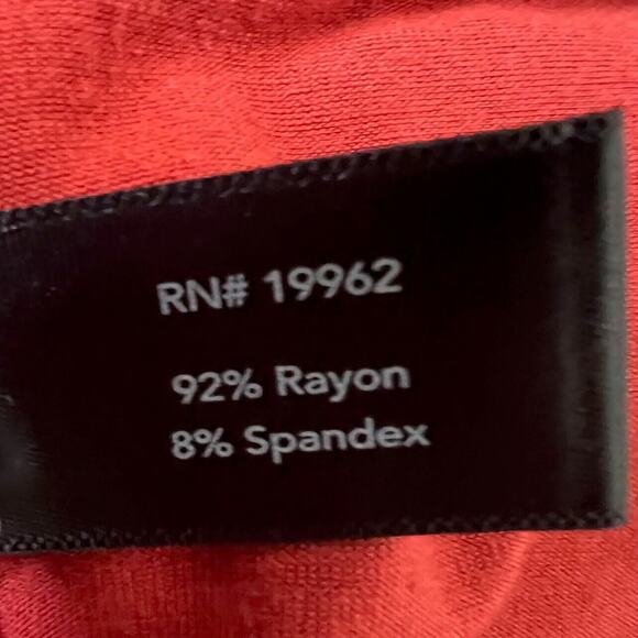 Boston Proper Womens Knit Top Large Dark Coral Cold Shoulder Long Sleeve - Picture 7 of 8